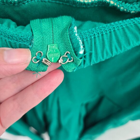 Maurices Kelly Green Knee Length White Stitching Cotton Dress Size Large - Picture 8 of 11